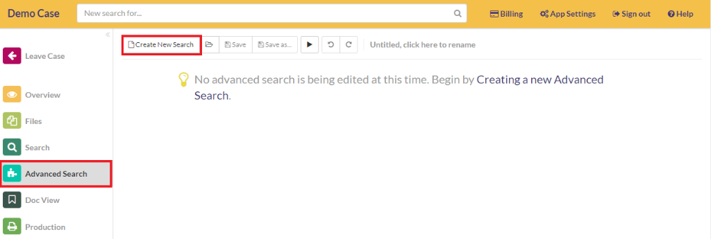 Navigate to the Advanced Search view