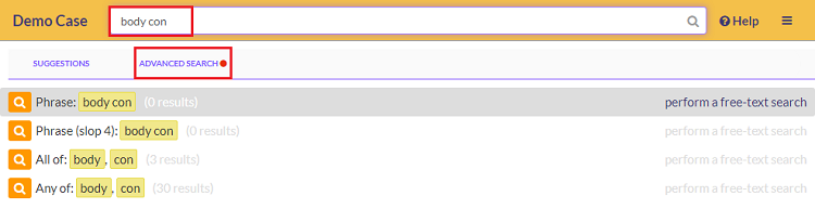 Select Advanced Search tab