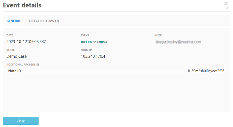 Details of transaction