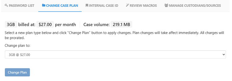 Change Case Plan