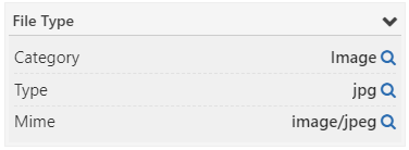 View file type or category