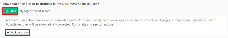Add Bates Range