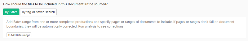 Select a file source for the document kit