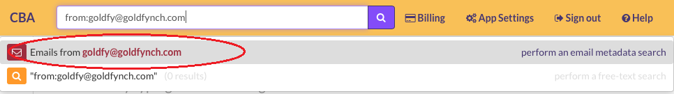 GoldFynch Email Search without Date