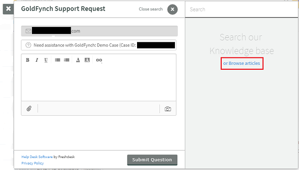 Navigating to Knowledge Base