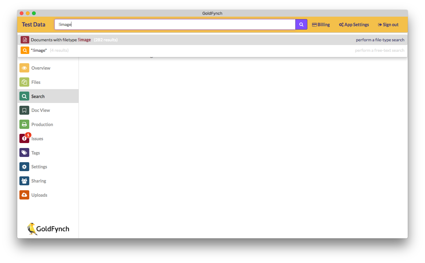 Search by Extensions Example