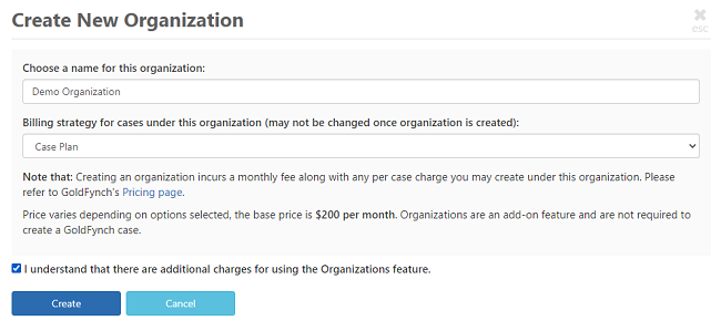 Create a new Organization