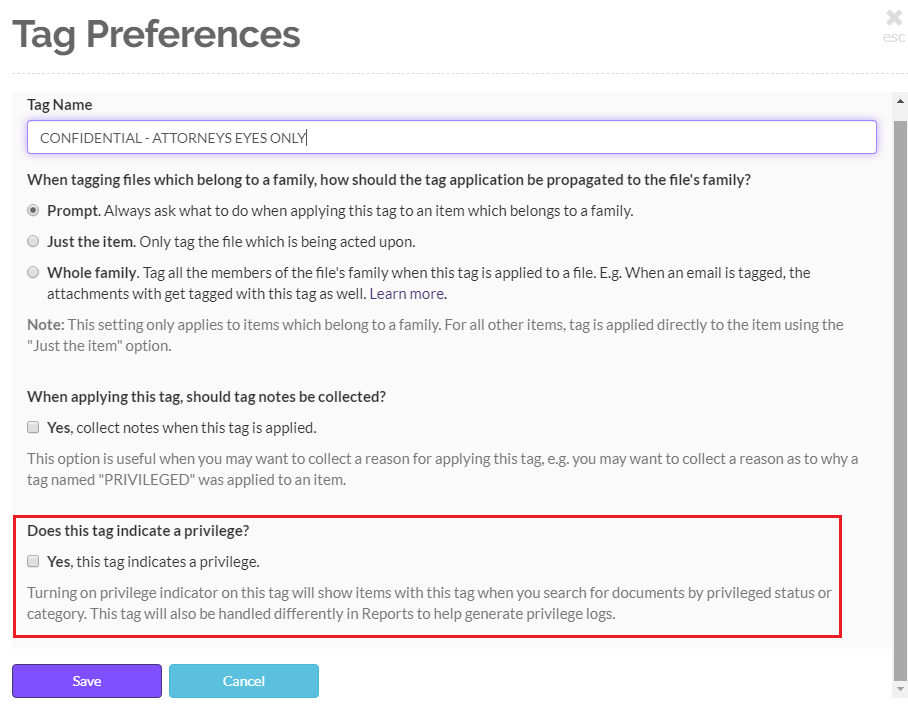 Set Privilege Indicator