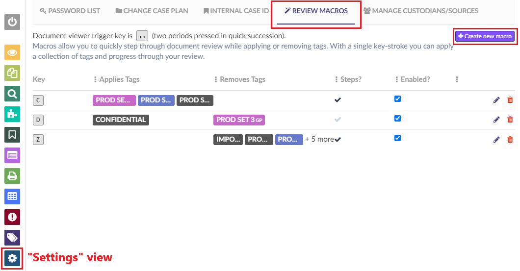 Go to Review Macros tab
