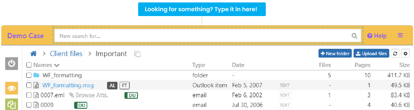 Search for your document on the search bar