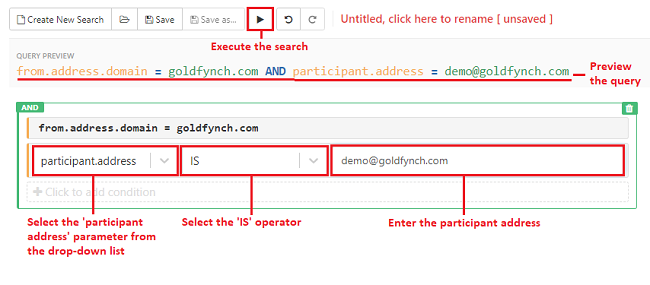 Enter participant address