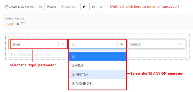 Select IS ANY OF operator