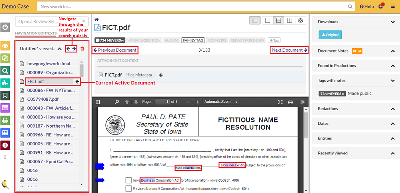 Open search result in Doc View