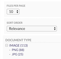 Filter by file type within a MIME search