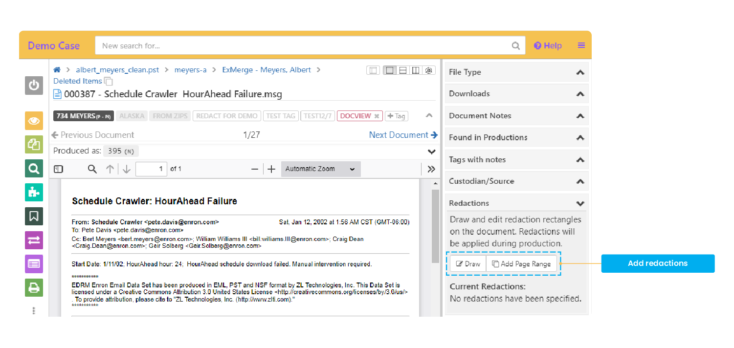 Redacting information