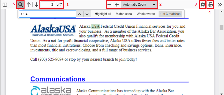 Search within the document